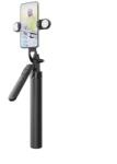  WiWU Wi-SE012 Selfie bot - fekete, tripoddá alakítható selfie bot dupla LED világítással - tokgalaxis