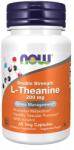 NOW L-Theanine 200 mg Double Strength (60 veg kapszula) - Teanin 60 veg kapszula