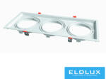 ELDLUX Süllyesztett spot keret 3*AR111 fehér 475x175mm / kivágás 460x160mm (P-AR111-B3)