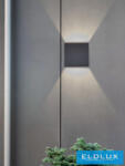 ELDLUX fali lámpa LED 12w 1000lm 6500k IP55 100×100×100mm fekete (ES46-NF) - moretti