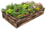 AtmoWood Fa magaságyás 240 x 100 x 40 cm - égetett felület