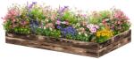 AtmoWood Fa magaságyás 160 x 100 x 20 cm - égetett felület