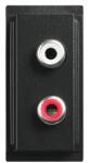Legrand Priza dubla RCA negru, Living Now (KG4269R)