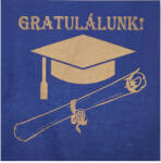 Mezőfi Team Kft Szalvéta, 10 db , 33x33 cm, Gratulálunk, kék