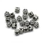  Margele Argint 925 Floare - 6 x 5 mm - 1 Buc