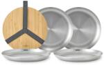 black+blum Steel Plate Set utazó acél tányér 25, 5cm szett 4részes (OL-PLATE001)