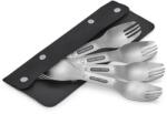 black+blum Steel Spork Set utazó kanál-villa 20, 5cm szett 4részes (OL-SP001)
