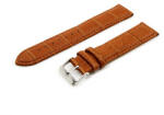  Karóra szíj, valódi bőr, barna ezüst 75+115 mm/20 mm (6536-0)