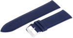  Karóra bőrszíj, varrott és bélelt dizájn, kék színű, mérete 75+115 mm / 28 mm (6406-3)