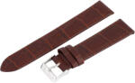  Karóra bőrszíj, croco dizájn, barna színű, mérete 75+115 mm / 20 mm (6409-0)