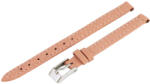  Karóra bőrszíj, varrott és bélelt dizájn, mályva színű, mérete 65+105 mm / 8 mm (6400-3)
