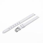  Karóra szíj, fehér ezüst bőrszíj, 75+115/8 mm XL (6517-3)