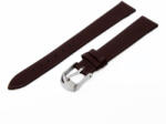  Karóra szíj, varrás nélküli, sötétbarna színű bőrszíj, mérete 65+105/14 mm (6561-4)