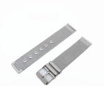  Acél karóra csat, fonott (mesh) dizájn, ezüst színű, 105+80 mm/18 mm (7057-8)
