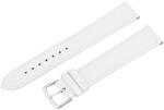  Karóra szíj, fehér színű bőrszíj, 100+140 mm / 22 mm XXL (6462-9)