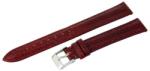  Karóra bőrszíj, varrott és bélelt dizájn, bordó színű, mérete 75+125 / 16 mm (6579-6)