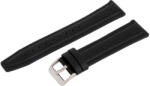  Karóra szíj, fekete színű, gyorskioldós, varrott, 80+120 mm / 22 mm (6425-9)