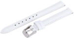  Karóra bőrszíj, fehér színű, varrott szélű, bélelt, 70+110 mm/12 mm (6545-2)