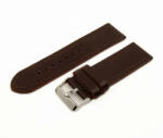  Karóra bőrszíj, varrott dizájn, barna színű, 75+115 mm/24 mm (6558-7)