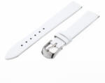  Karóra szíj, varrás nélküli, fehér színű bőrszíj, mérete 65+105/14 mm (6564-4)