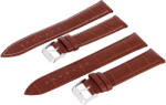  Karóra bőrszíj, varrott és bélelt dizájn, barna színű, mérete 75+125 mm / 22 mm (6585-9)