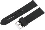  Műanyag szíj, fekete ezüst, 24 mm (9458-7)