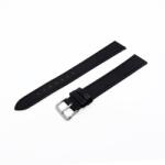  Karóra szíj, fekete ezüst színű, 100+140/18 mm XXL (6460-8)