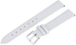  Karóra szíj, műbőr, fehér színű, 65+105/12 mm (6482-2)