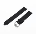  Karóra szíj, varrás nélküli, fekete színű bőrszíj, mérete 75+115/18 mm (6559-8)