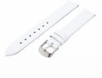  Karóra szíj, varrás nélküli, fehér színű bőrszíj, mérete 75+115/16 mm (6564-6)