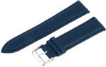  Karóra bőrszíj, kék színű, varrott, 75+115 mm / 22 mm (6488-9)