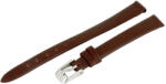  Karóra bőrszíj, barna színű, varrás nélküli, 65+105 mm / 10 mm (6489-1)