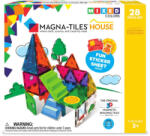 Magna-Tiles House set magnetic cu autocolante (28 piese) Jucarii de constructii magnetice