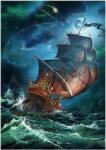 NORIMPEX - Puzzle Pictura cu diamant: Barca cu pânze în furtună 30x40 cm - 1 - 39 piese