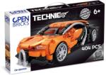 Open Brick Source Jucarie tip lego tehnic de constructie masina sport portocalie (404 piese) (OB-WS0904)