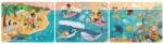 Hape Puzzle pentru copii Prietenii Oceanului (3 in 1) si joc storytelling (E1645A) - drool Puzzle