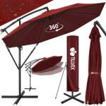 Tillvex Umbrela pentru gradina si terasa, Tillvex, Ø 350 cm, husa, protectie UV 50+, 8 spite, rotatie 360°, inclinare reglabila, tesatura 180 g/m2, rosu (TVSNS-012)