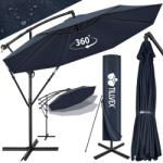 Tillvex Umbrela pentru gradina si terasa, Tillvex, Ø 350 cm, husa, protectie UV 50+, 8 spite, rotatie 360°, inclinare reglabila, tesatura 180 g/m2, albastru (TVSNS-013)