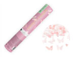 PartyDeco Tun confetti roz, cu fluturi roz, 20cm (TUKBT20-081)