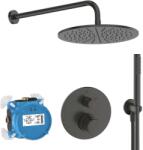 Ideal Standard CeraTherm - Set de duș cu termostat încastrat, cu corp, diametru 30 cm, Magnetic Grey A7573A5 (A7573A5)