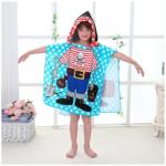  Prosop de baie si plaja, tip pelerina halat cu gluga, model pirat pentru copii, PEL01WZ1 (ESELL-W-jolly_PEL01WZ1) Prosop
