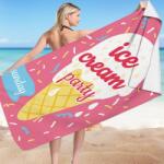  Prosop pentru plaja, dreptunghiular, 150x70 cm, model roz cu inghetata, ICE CREAM PARTY, REC54WZ3 (ESELL-W-jolly_REC54WZ3) Prosop