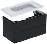 Geberit Set mobilier Geberit Acanto cu lavoar si dulap baza cu doua sertare, 90cm, negru mat (505.006.00.1 + 505.263.00.8 + 245.451.11.1)