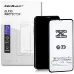 Qoltec Prémium edzett üveg kijelzővédő Apple iPhone 11 Pro-hoz | TELJES BORÍTÁS | FEKETE | 6D (51627)