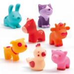DJECO Animalute din silicon Troopo farm, Djeco (DJ09116) Figurina