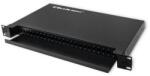 Qoltec optikai kapcsolótábla csúszó ODF sínre | 24 port | SC / SX (54480)