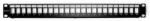 Qoltec Patch panel RACK | 24 port | UTP üres | Fekete (54479)