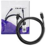 Qoltec USB 3.1 típusú C férfi kábel | USB 3.1 típusú C férfi | 3m | Fekete (52353)