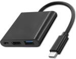Qoltec Hub Adapter USB-C 3.1 3 az 1-ben | USB 3.0 | HDMI 4K | USB-C 3.1 PD 100W (50430)