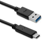 Qoltec USB 3.1 típusú C férfi kábel | USB 3.0 A férfi | 1.8m | Fekete (50363)